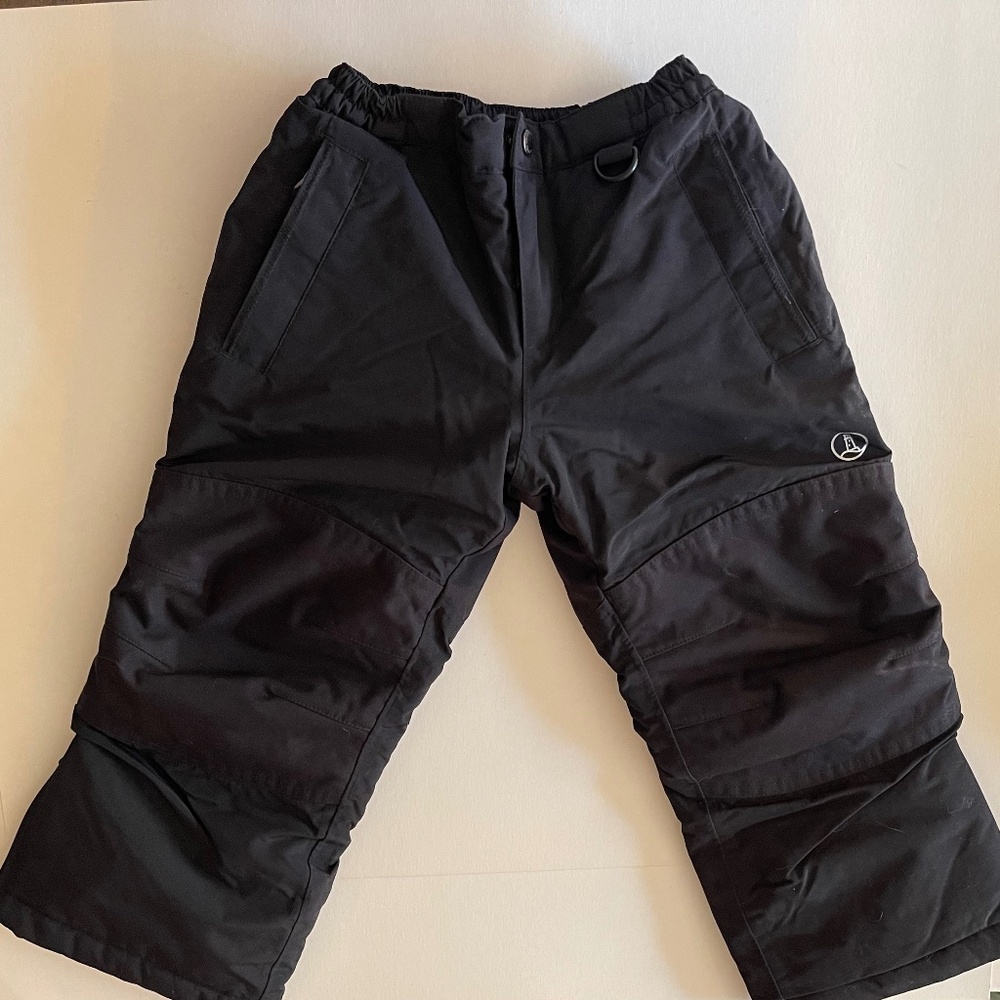 Lands End Black Ski Snow Pants Squall Sz 4